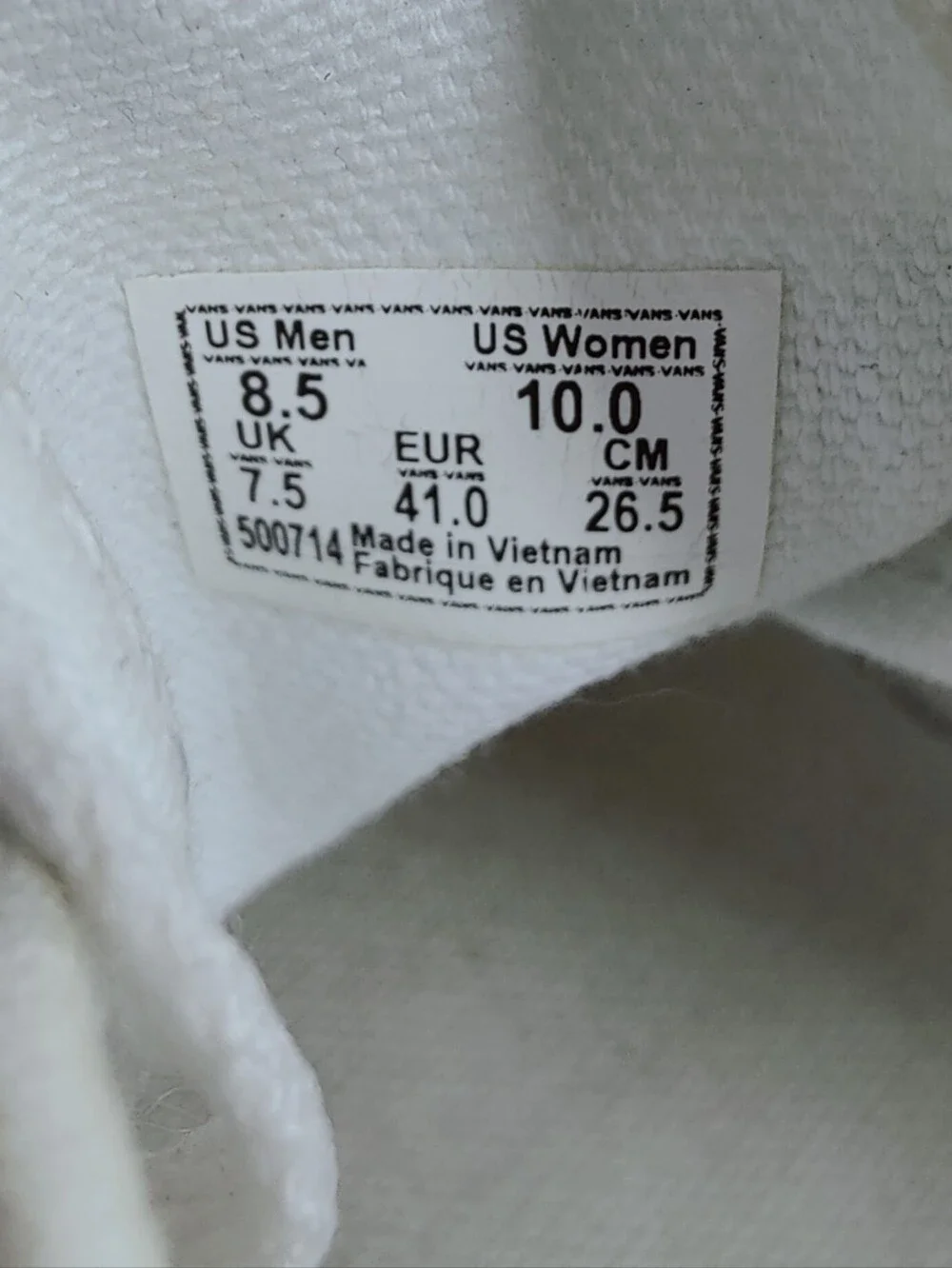 Vans pre owned